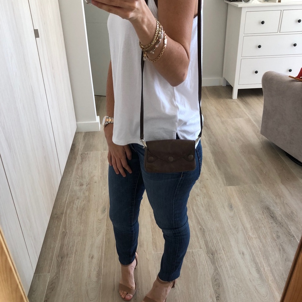 Bimba y Lola brown mini envelope bag